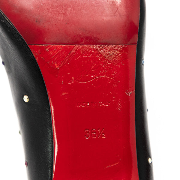 Christian Louboutin Black Degrastrass Flats Women's Size 36.5 | Luxury Designer Ballet Flats for Women | Perfect for Office, Parties & Special Occasions