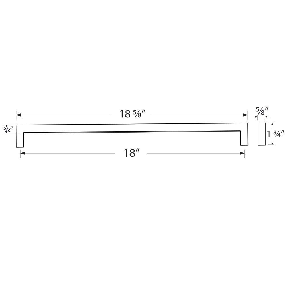 Emtek Rustic Modern Appliance Pull - 2 Sizes & 3 Finishes (Single, CS, BTB) - CS86675MB 18