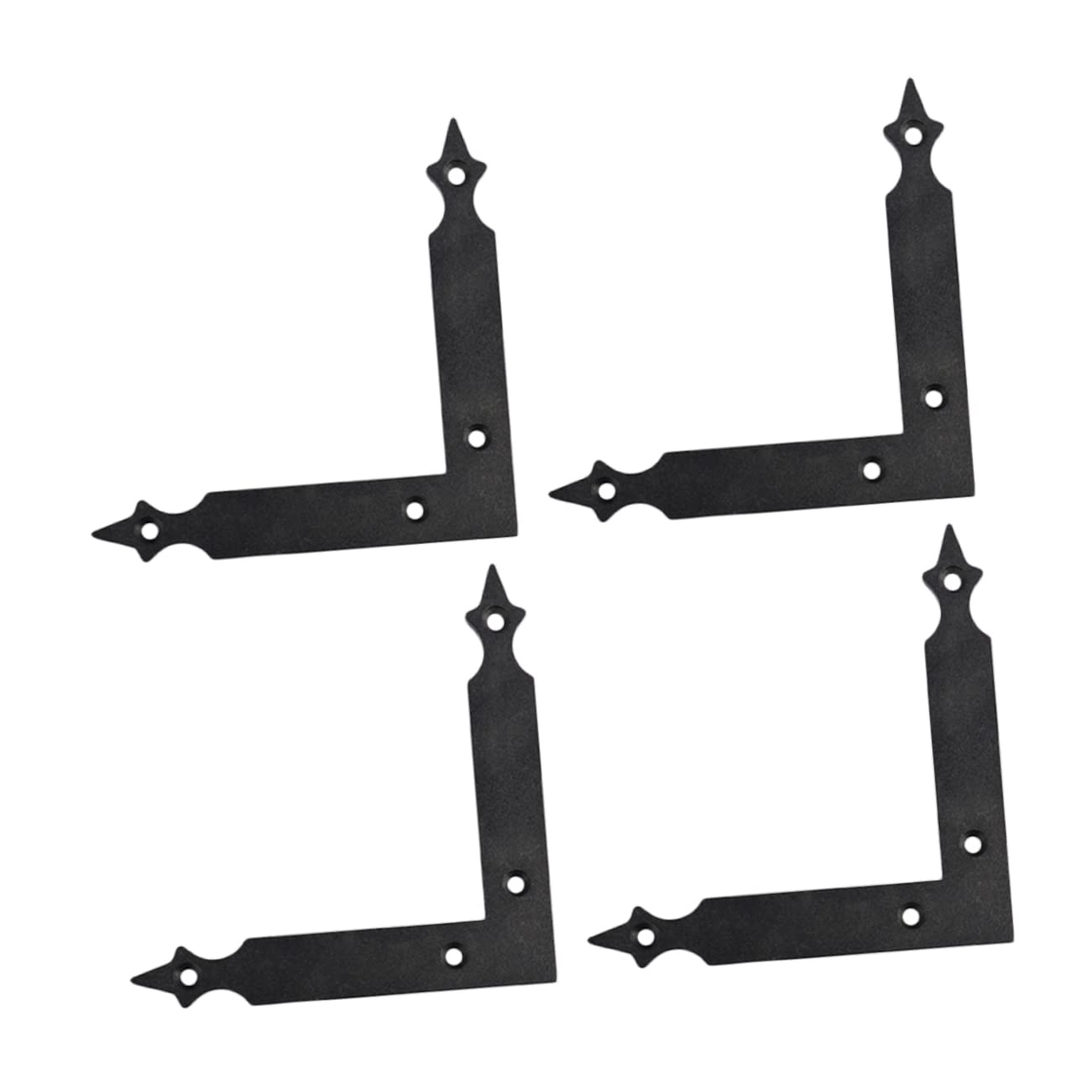 OSALADI 4-Piece Right Angle Bracket Set - Heavy Duty Metal Corner Braces for Wood Shelves, Forged Iron Furniture Repair, Woodworking & DIY Projects (Perfect for Bookshelves, Cabinets, Chairs & Floor Protection)