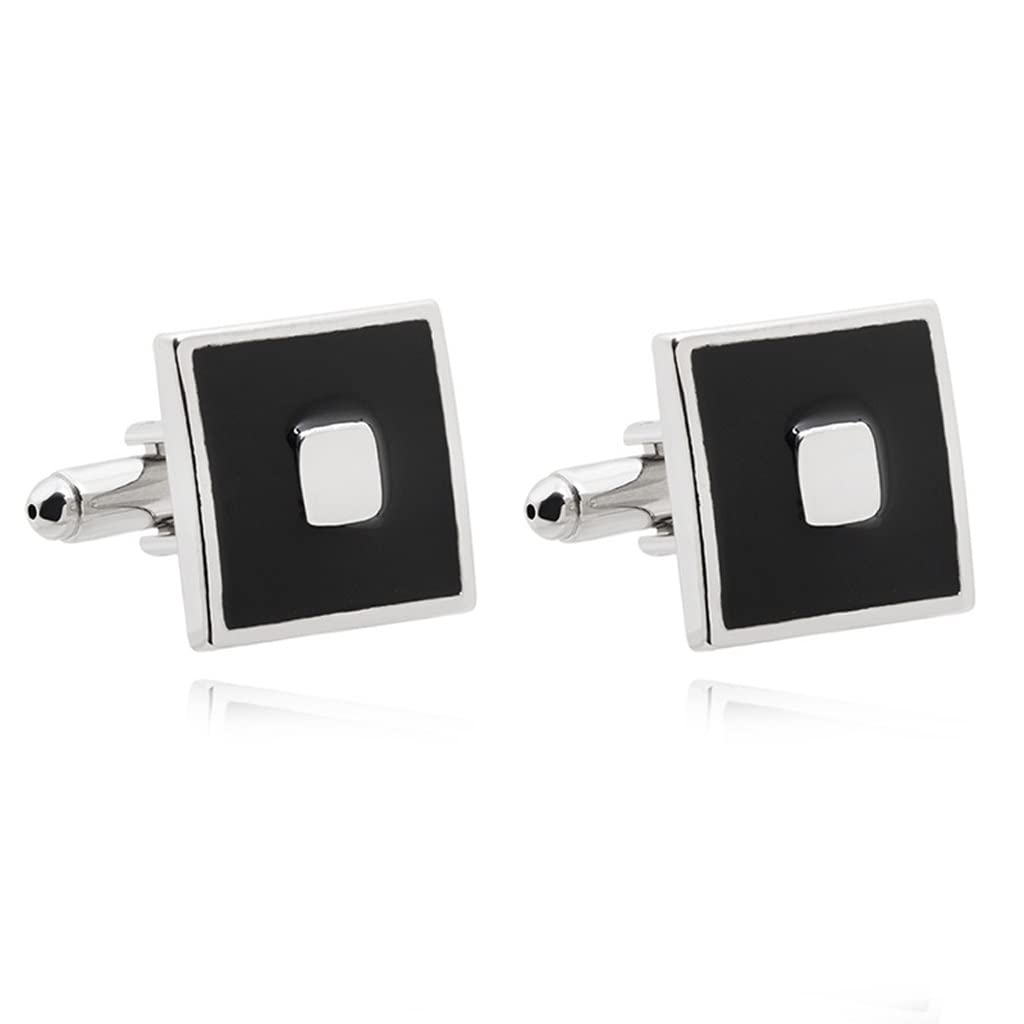 Premium Square French Cufflinks for Men - Elegant Business Shirt Accessories & Dress Buttons - Perfect for Weddings, Formal Events & Office Wear