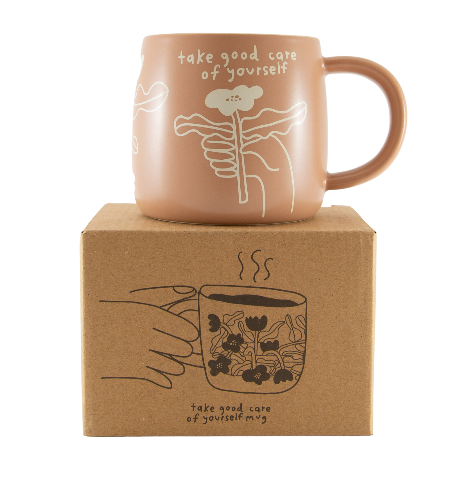Self-Care Ceramic Coffee Mug - Inspirational Motivational Gift for Women & Men - Perfect for Office, Home & Relaxation Moments
