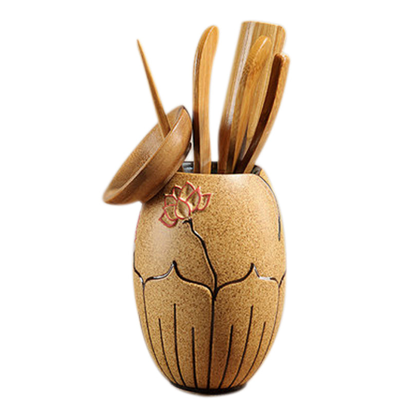 Premium Egg Lotus Tea Set - Ceramic Teapot with Infuser & Cups - Perfect for Loose Leaf Tea, Home Tea Ceremony, and Gifts