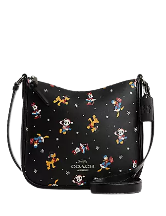 Coach Disney X Coach Ellie File Bag with Holiday Print - Stylish Crossbody Bag for Women, Perfect for Travel, Work & Everyday Use