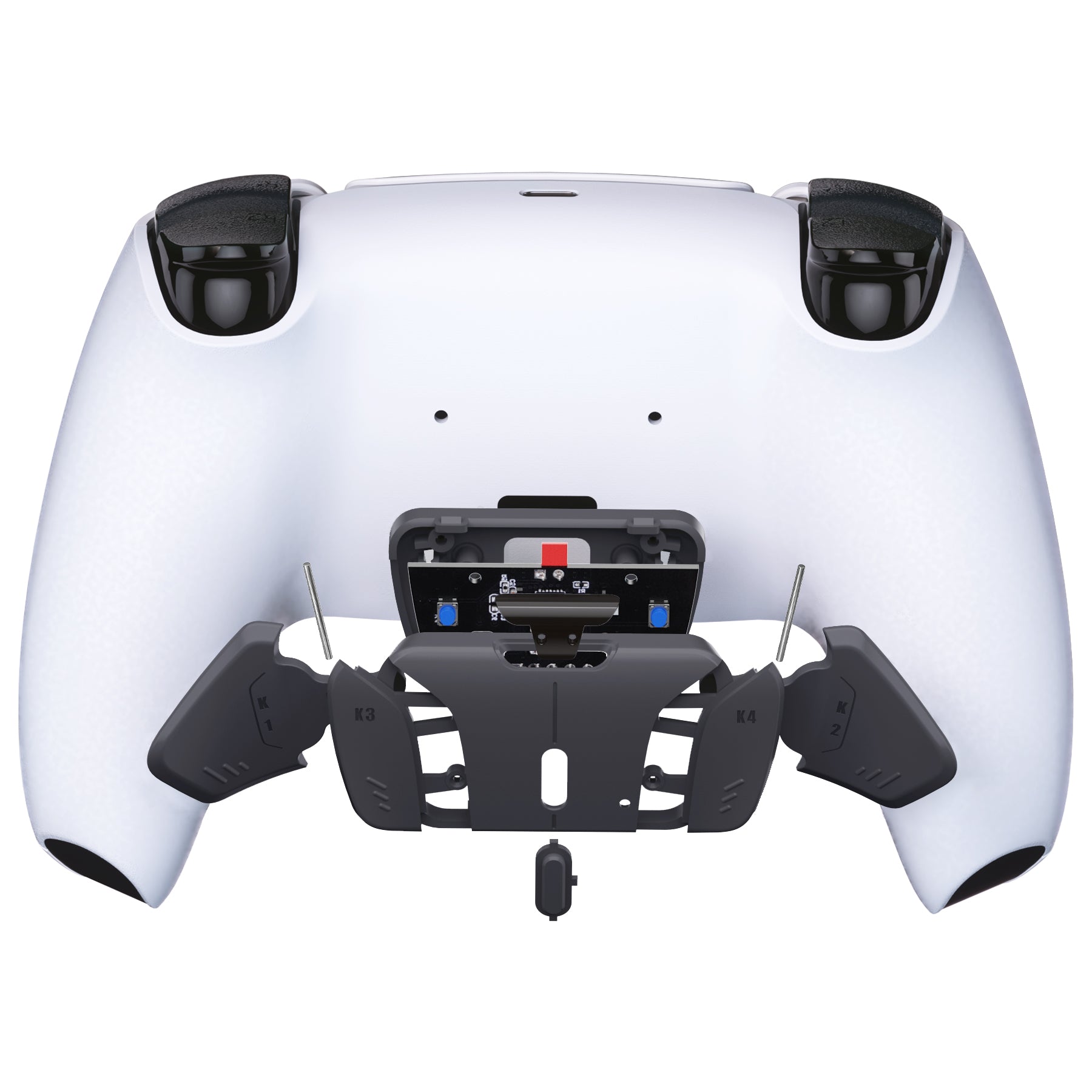 eXtremeRate RISE to RISE4 Conversion Kit - Classic Gray K1 K2 K3 K4 Back Buttons Housing & Remap PCB Board for PS5 Controller | DIY Controller Mod Kit for Gaming Enthusiasts | Enhance Your PS5 Gaming Experience