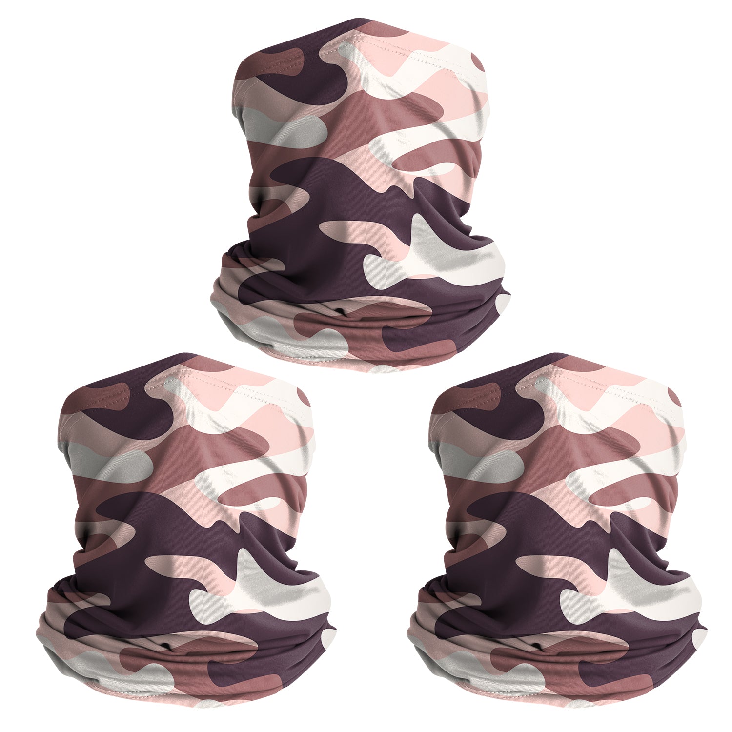 TJKL100 Bandanas Neck Gaiter 3-Pack - Breathable Face Cover for Outdoor Activities, Hiking, Cycling & Sports - UV Protection & Moisture-Wicking Fabric