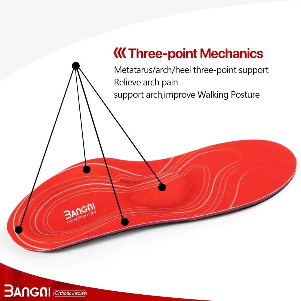 3ANGNI Orthotic Arch Support Insoles for Plantar Fasciitis Relief - Flat Feet, High Arch & Pronation Support - Metatarsal Pain Relief Inserts for Men & Women - Perfect for Running, Walking & Standing All Day