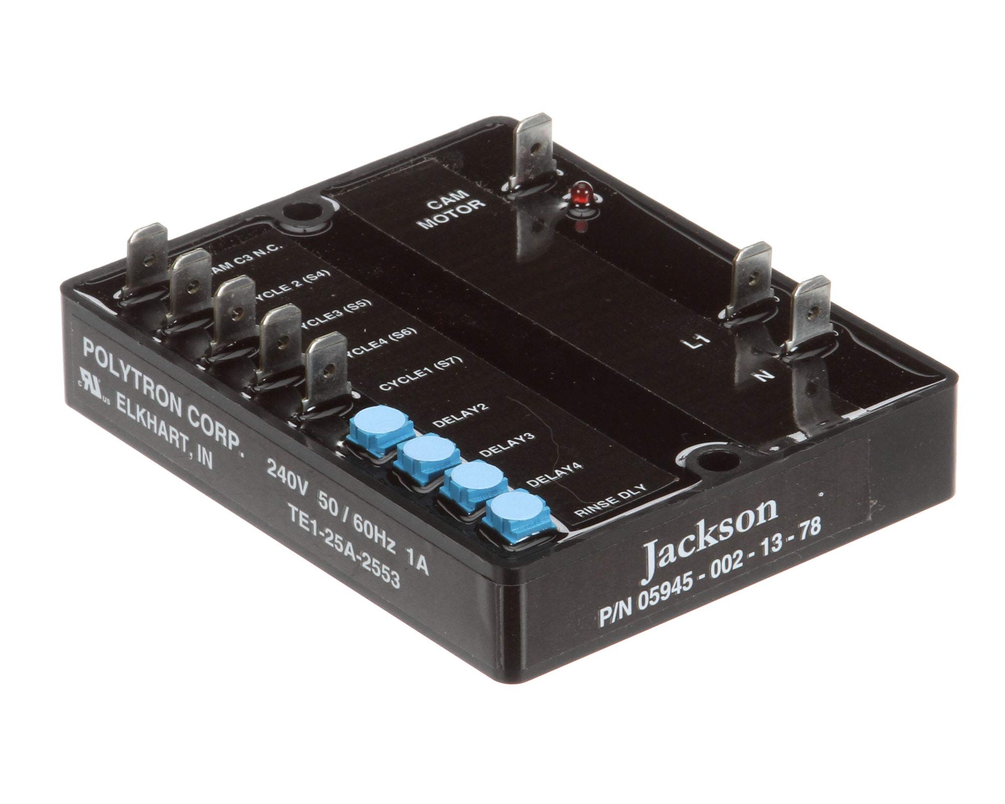 Jackson 5945-002-13-78 Heavy Duty 240V Timer with Wash Cycle Delay - Perfect for Commercial Laundry, Dishwashers & Industrial Equipment