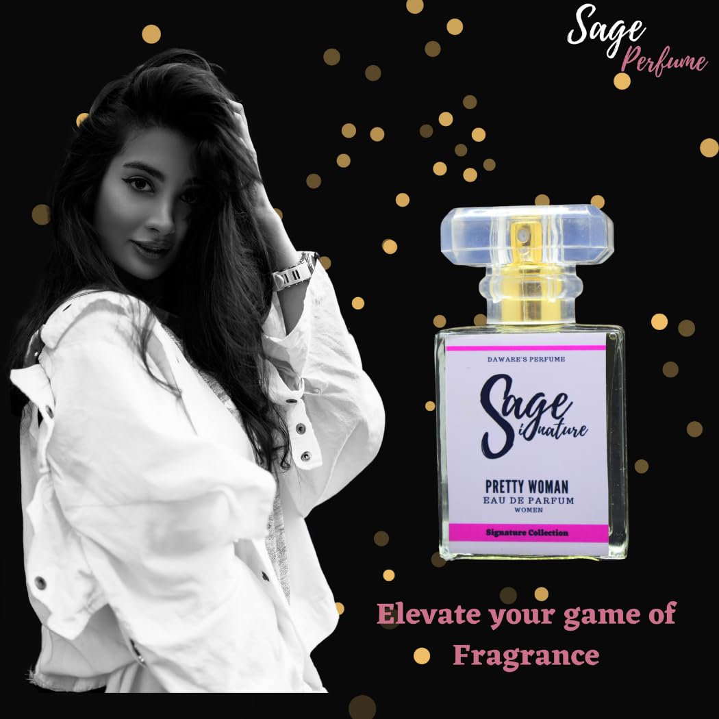 DigiPreneur Pretty Women Sage Perfume Eau De Parfum for Women - 30ml Floral Fragrance Bottle | Long-Lasting Scent for Daily Wear, Office & Special Occasions