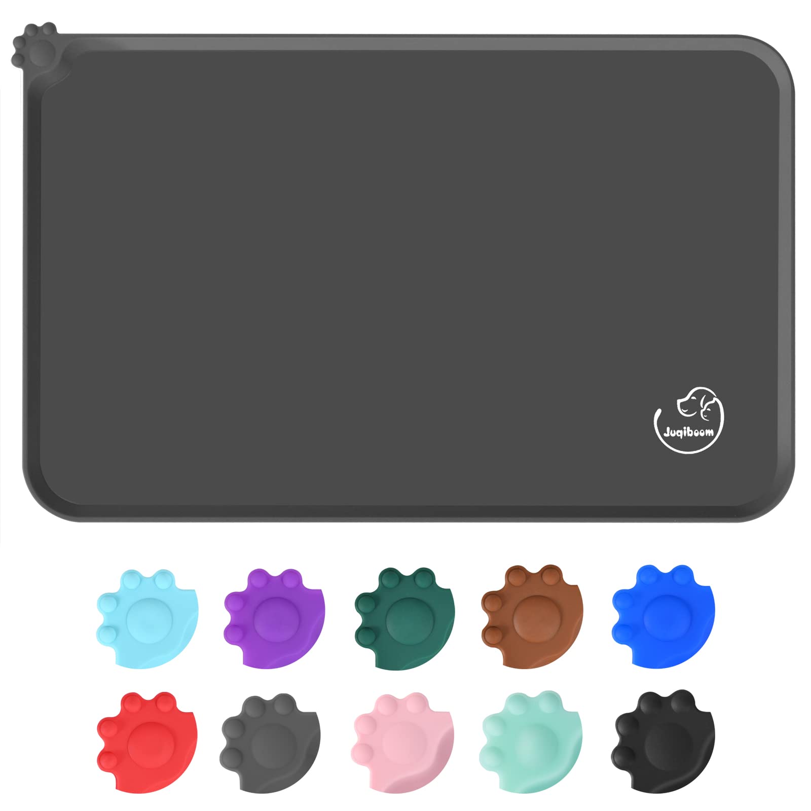 Non-Slip Silicone Pet Feeding Mat - Waterproof & Easy Clean Dog Cat Bowl Placemat (24