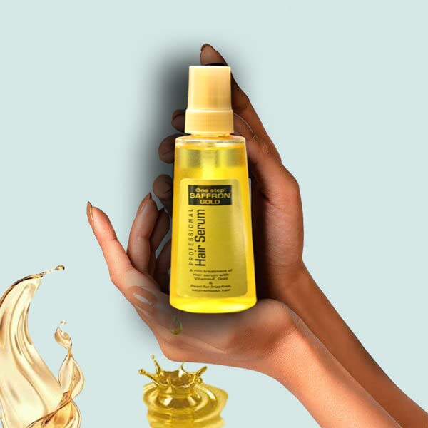 AMEPEX Golden Saffron Hair Serum with Walnut Oil - 100ml for Women & Men | Instant Shine, Smoothness & Frizz Control | Dry & Wet Hair Treatment | Soft Silky Touch | Perfect for Daily Hair Care & Styling
