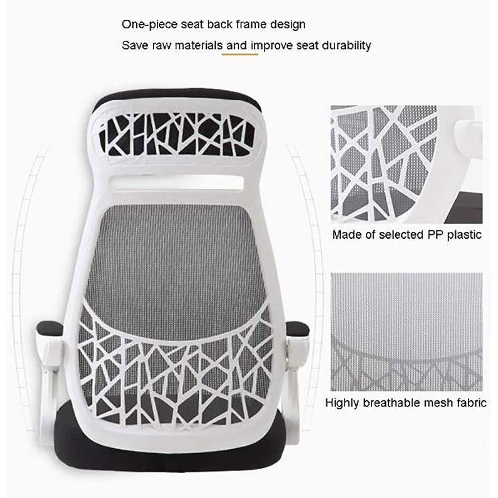 Ergonomic Mesh Computer Chair - Adjustable Reclining Swivel Office Chair with Lumbar Support for Home, Gaming & Work | Perfect for Long Hours Sitting, Online Meetings & Esports