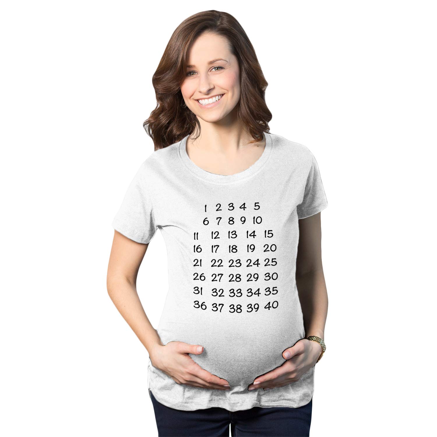 Pregnancy Countdown T-Shirt - Cute Maternity Tee for Baby Announcement & Weekly Milestones - Perfect for Gender Reveal, Baby Shower & Pregnancy Photos
