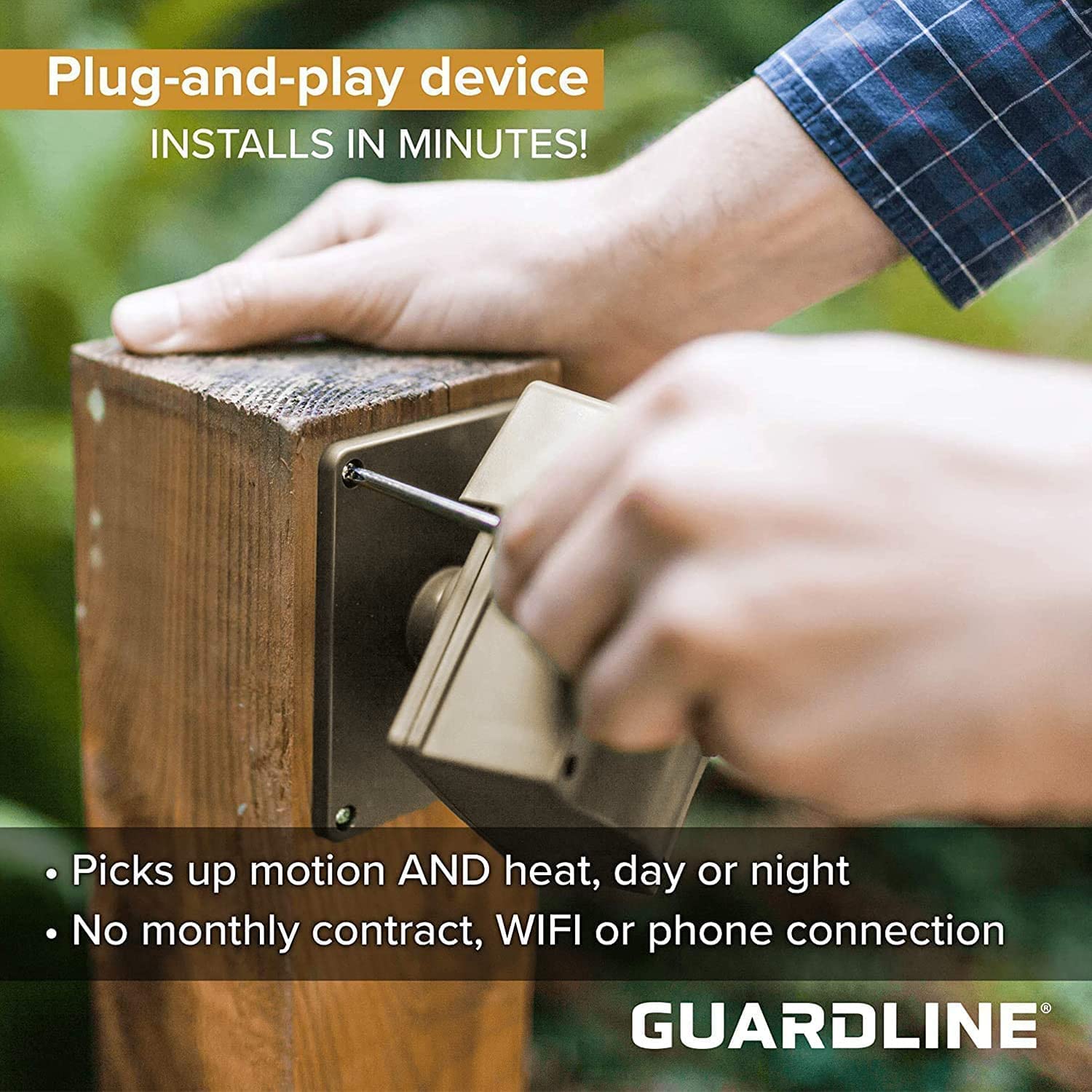 Guardline 500ft Wireless Driveway Alarm System - 4 Weatherproof Motion Detector Sensors & 1 Receiver | Outdoor Home Security Alert for Driveway, Garage, Shed & Property Protection | Ideal for Rural Homes, Farms & Large Properties