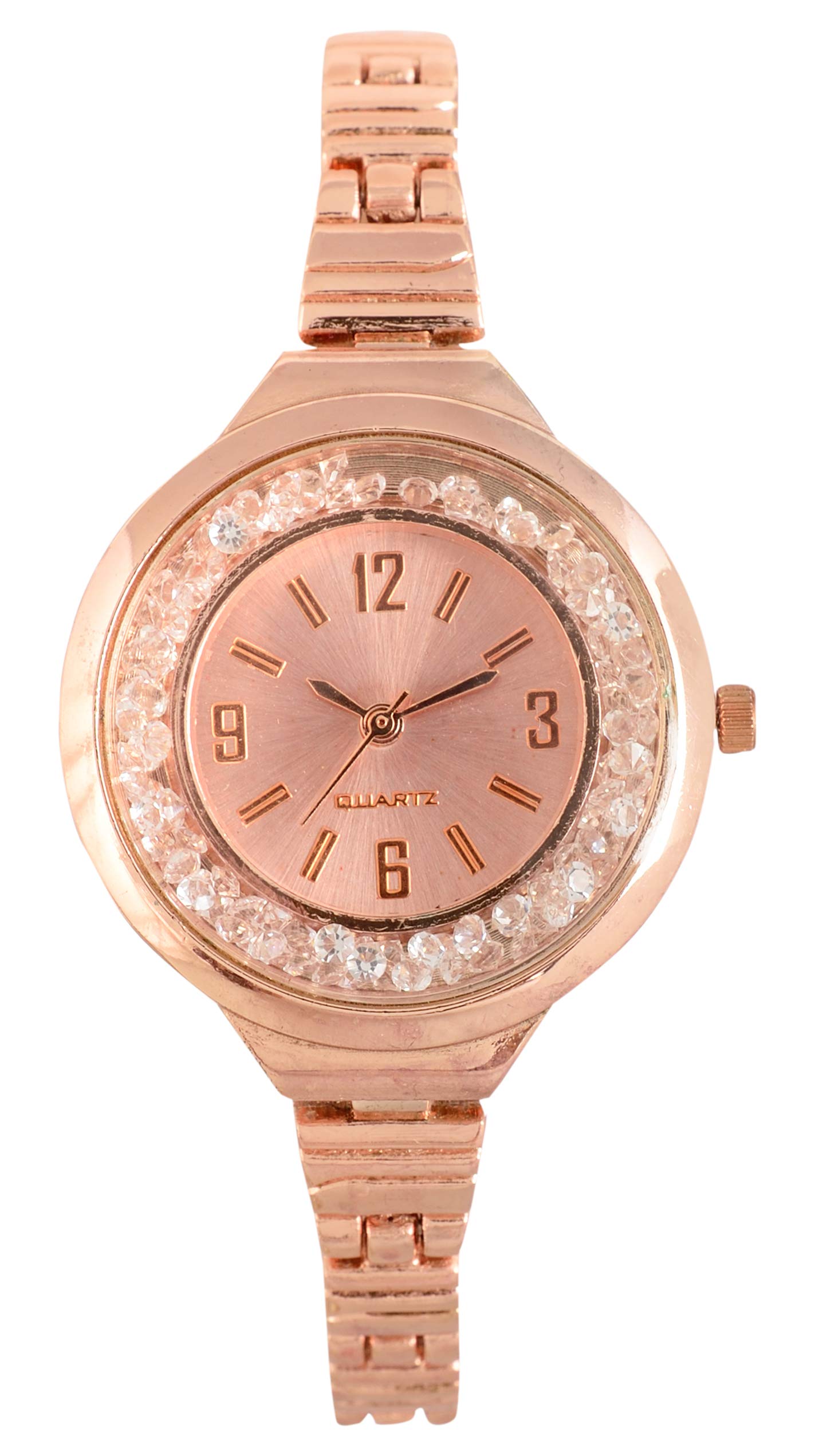 NiyatiFab Rose Gold Dial & Bracelet Watch for Women & Girls - Elegant Fashion Accessory for Parties, Work, and Everyday Wear