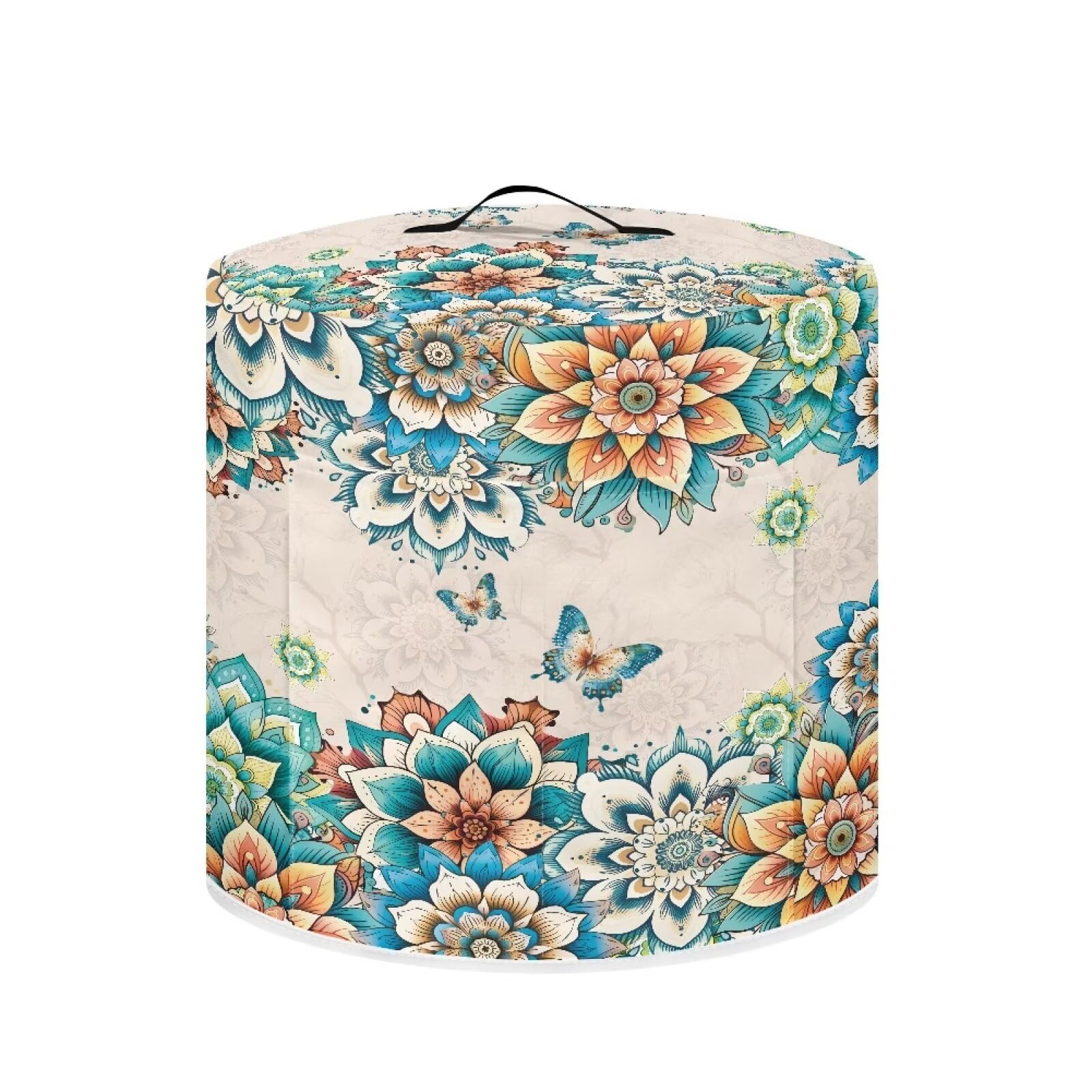 Stain-Resistant Washable 8 Quart Instant Pot Cover with Pockets - Pressure Cooker & Air Fryer Accessory for Home Kitchen Decor (Boho Flower Butterfly Design) - Perfect for Meal Prep, Cooking & Kitchen Organization