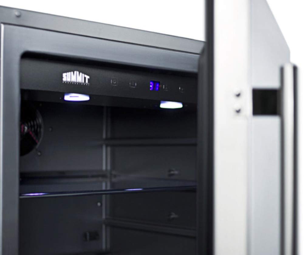 Summit FF64BSS 24 Inch Stainless Steel Built-In Wine and Beverage Refrigerator - Perfect for Home Bars, Kitchen, and Entertaining Spaces