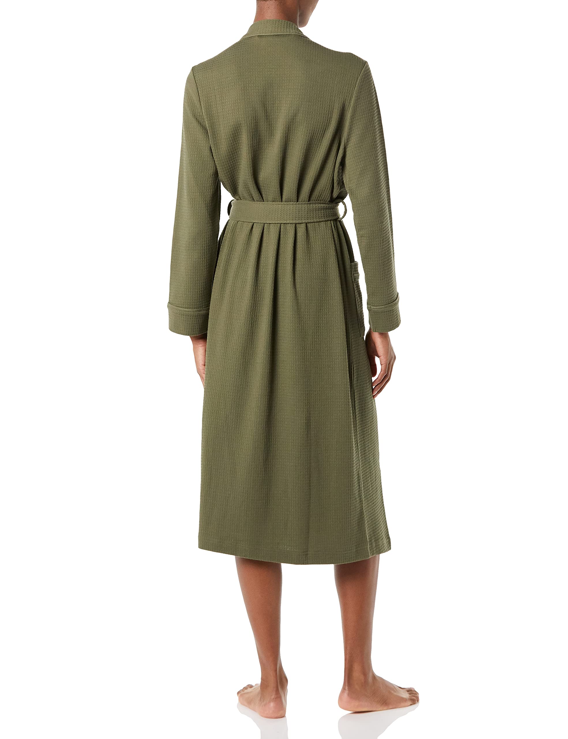 Amazon Essentials Women's Lightweight Waffle Full-Length Robe - Soft & Comfortable Bathrobe for Women (Plus Size Available) - Perfect for Spa, Lounging & Relaxation at Home
