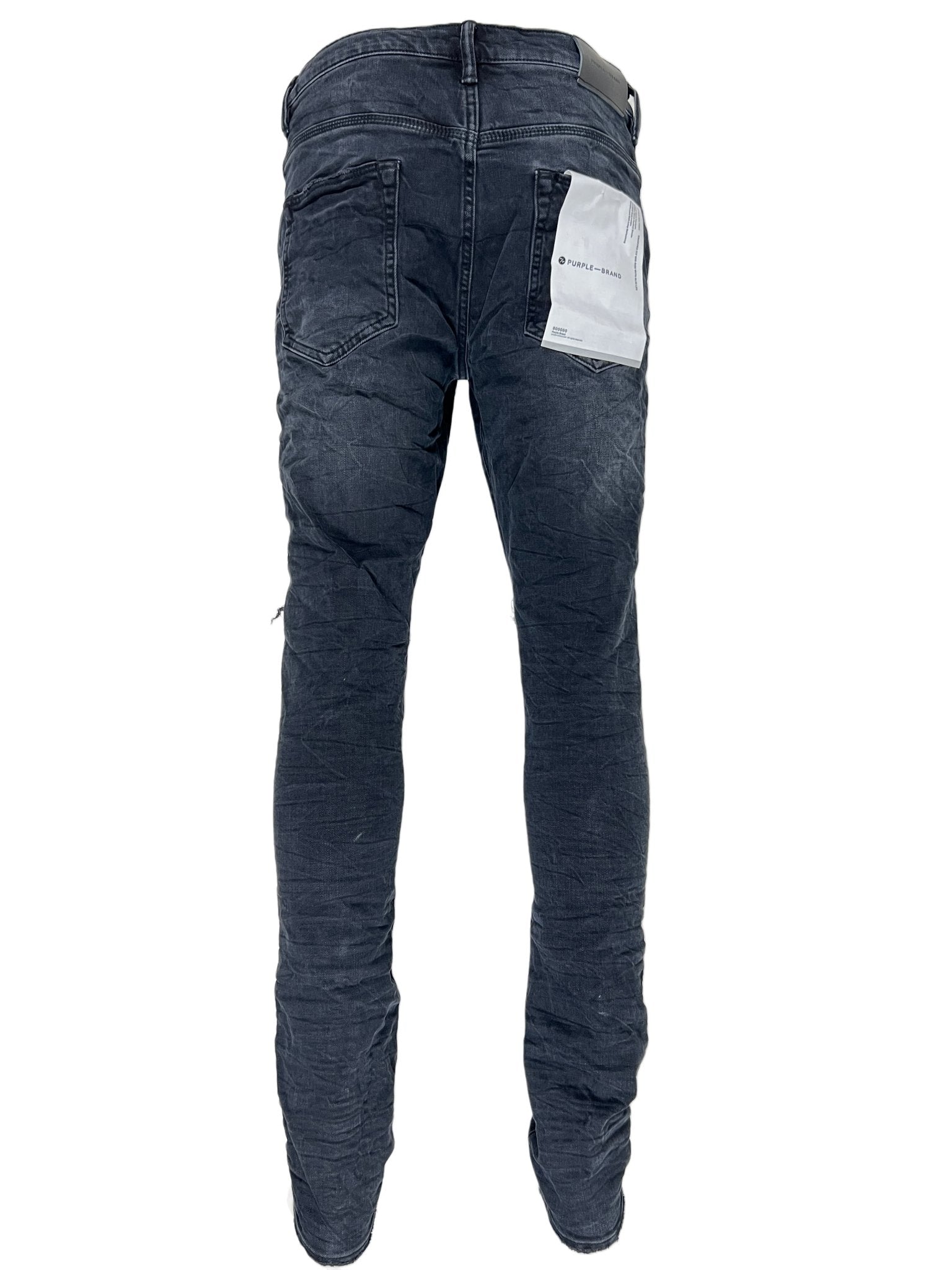 Purple Brand P002 BLB Black Wash Distressed Jeans for Men - Trendy Ripped Denim Pants for Casual Wear & Street Style Outfits