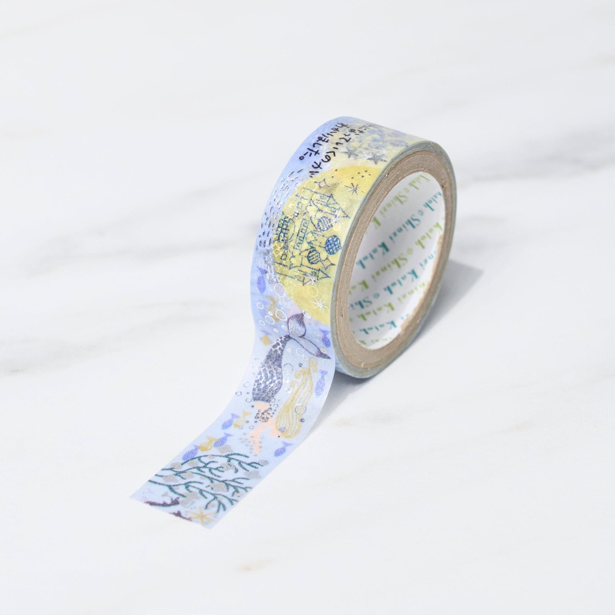 Fairy Tale Gems Andersen Masking Tape Set - Shinzi Katoh Kirapika & Seal Do - Decorative Washi Tape for Scrapbooking, Journaling, Gift Wrapping & DIY Crafts
