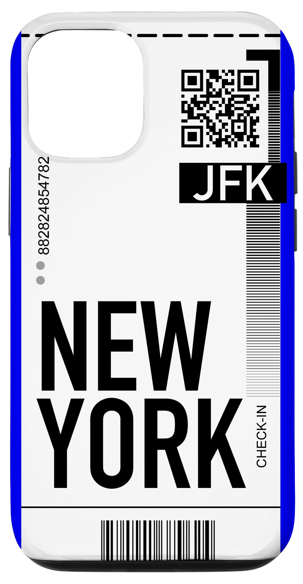 iPhone 12/12 Pro New York Air Ticket Phone Case - Stylish Boarding Pass Design for Travel Enthusiasts, Perfect for City Adventures and Plane Trips