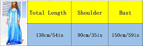 Elegant Women's Long Tunic Kaftan Maxi Dress with Batwing 3/4 Sleeves - Plus Size Summer Beach Cover Up Dress for Vacation, Pool Party & Boho Chic Outfits