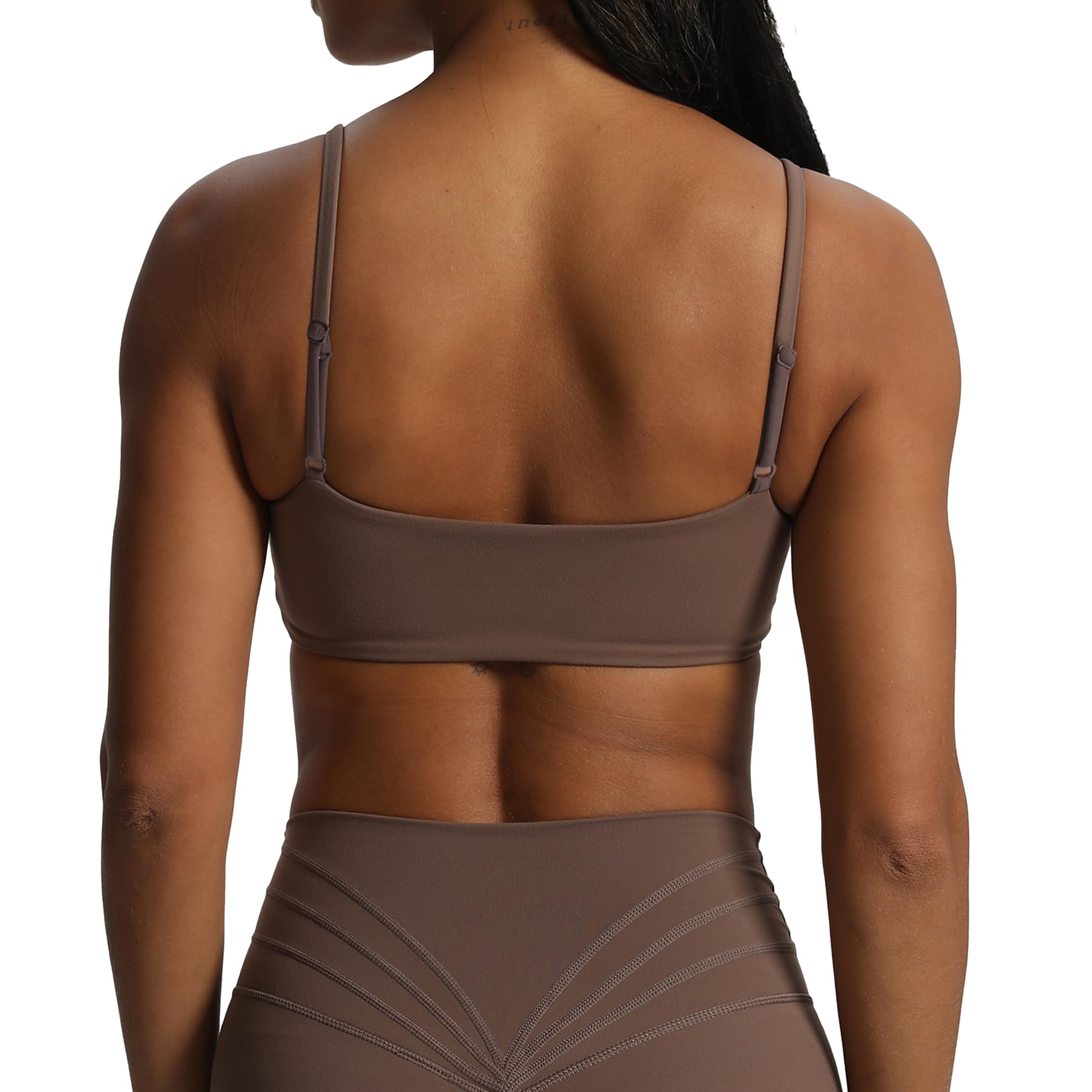 Aoxjox Women's Workout Sports Bra - Seamless Bandeau Crop Top for Yoga, Running, Fitness & Training - Breathable & Supportive Activewear for Gym & Outdoor Exercise