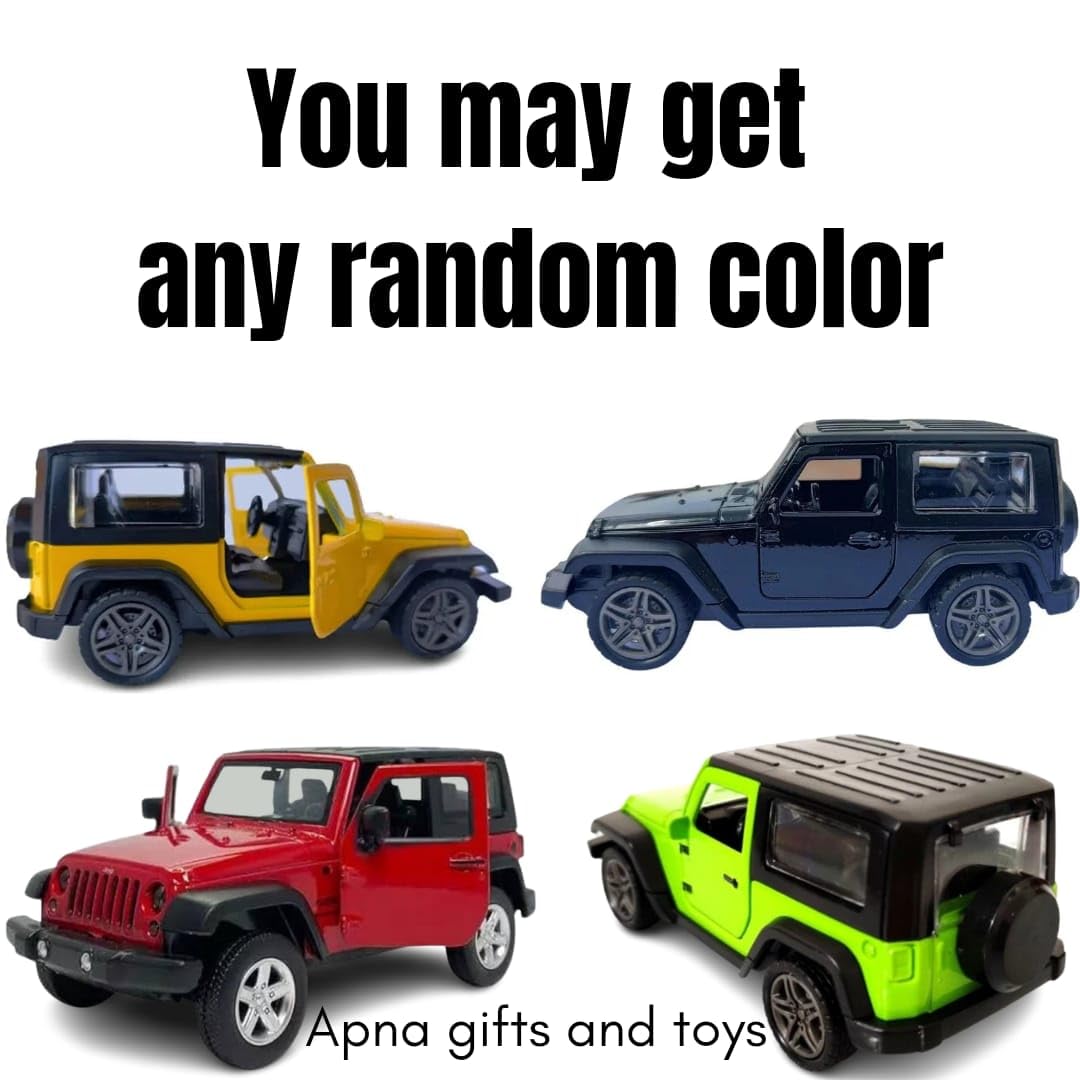 COLLEN ARRAY Thar Diecast Metal Car Toy with Pull Back Action - Miniature Model of Real Thar (Random Color, Pack of 1) - Perfect for Kids Playtime, Collectors Display & Gift Giving