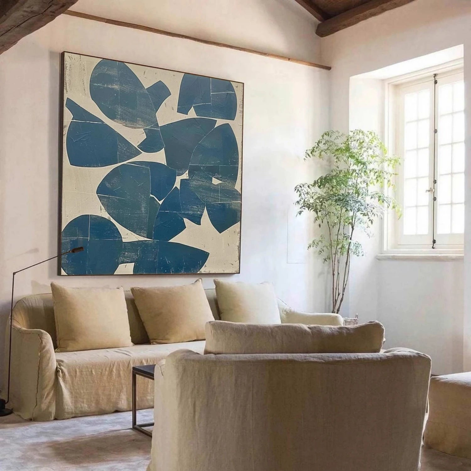 Abstract Painting #AB 335 - Modern Wall Art for Living Room, Bedroom & Office Decor - Handmade Canvas Artwork