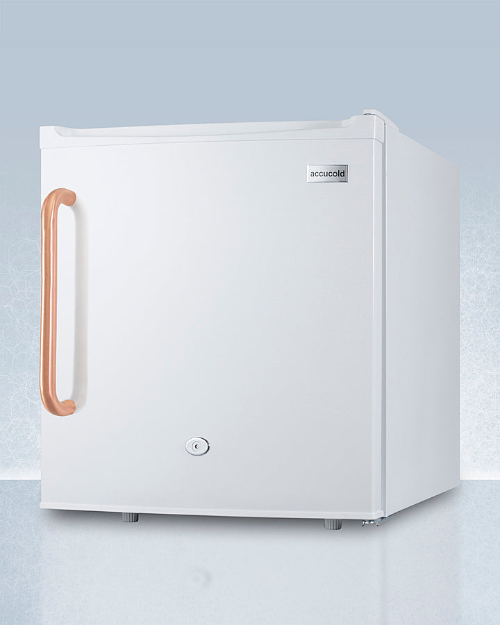 Accucold Compact All Refrigerator with Antimicrobial Pure Copper Handle - 1.7 Cu Ft Mini Fridge for Dorm, Office, Bedroom & Small Spaces - Energy Efficient & Quiet Cooling Appliance