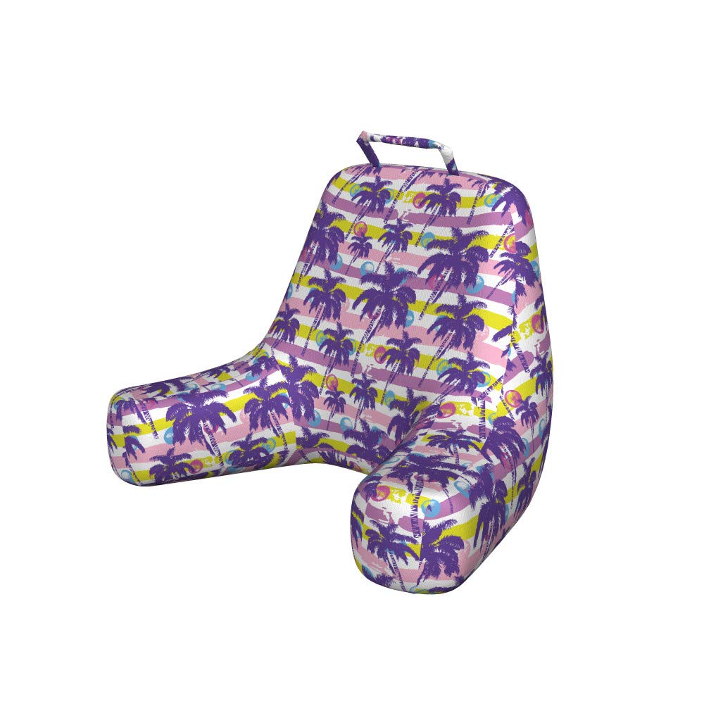 Ambesonne Tropical Reading Pillow Cover - Coconut Palm Tree Silhouette Design on Summer Beach Backdrop, Soft Fabric Unstuffed Bed Rest Case (XL, Multicolor) - Perfect for Beach Themed Decor, Reading Nooks & Cozy Home Accessories