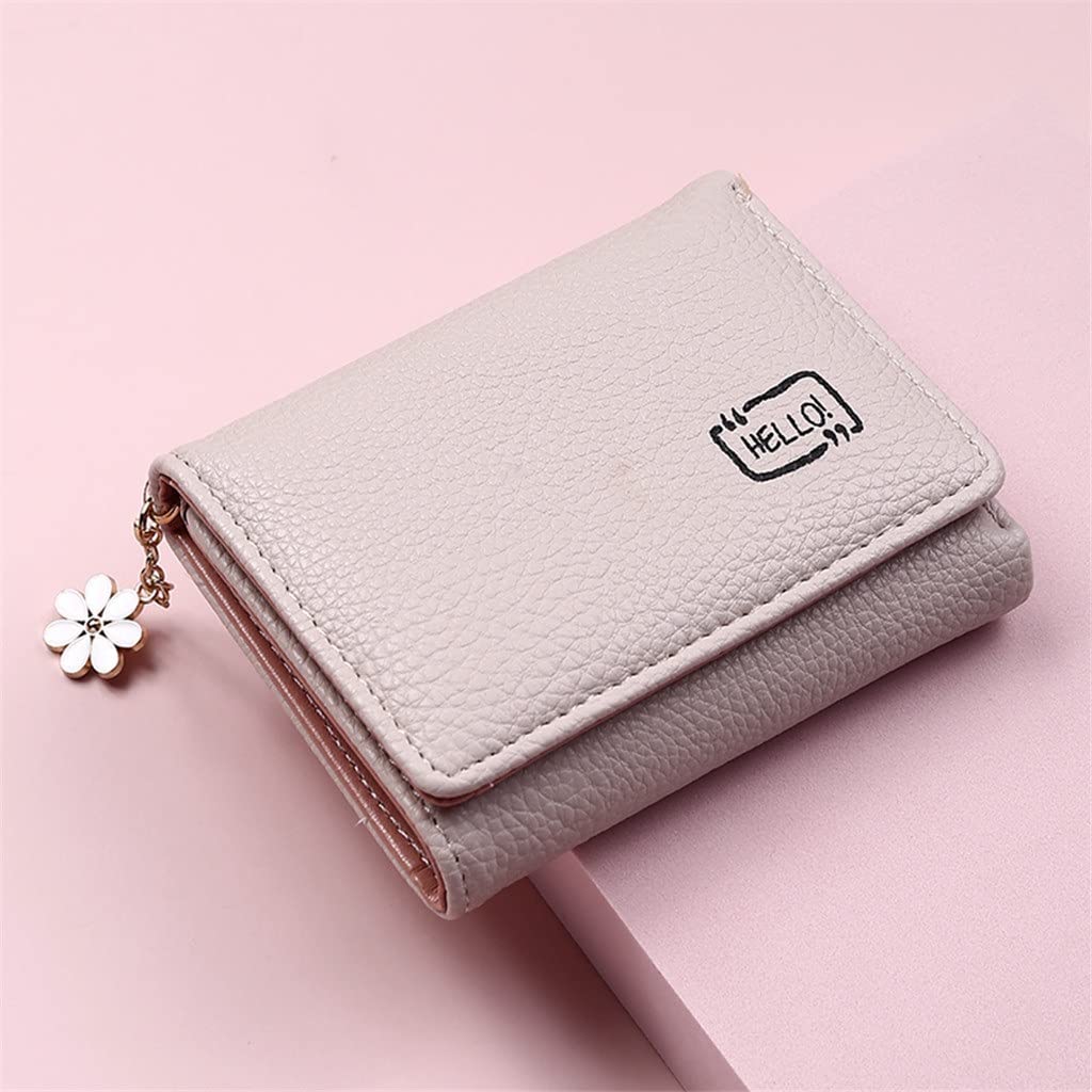 Cute Flower Tassel Women's Wallet - Large Capacity Solid Color Coin Purse & Card Holder for Girls (1 Piece) - Perfect for Everyday Use, Travel, and Gift Giving