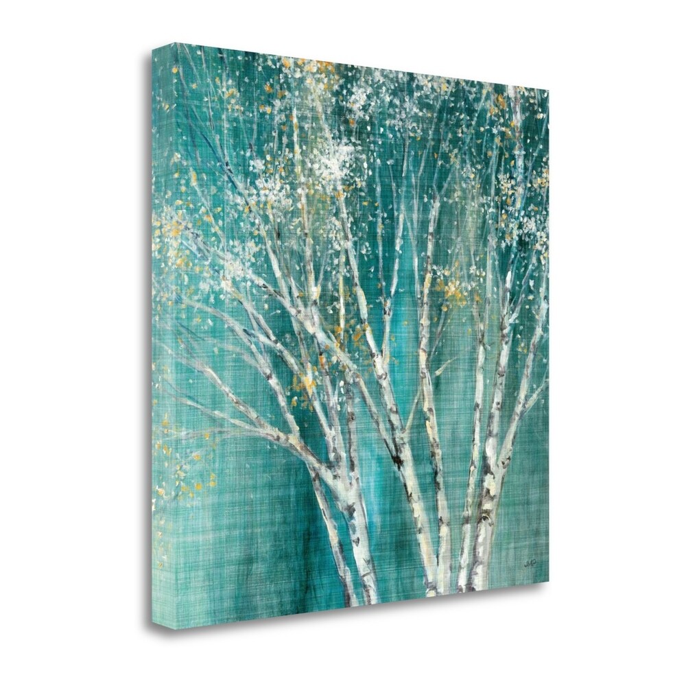 Blue Birch By Julia Purinton - Premium Giclee Art Print on Gallery Wrapped Canvas, Framed & Ready to Hang - Perfect for Living Room, Bedroom or Office Wall Decor