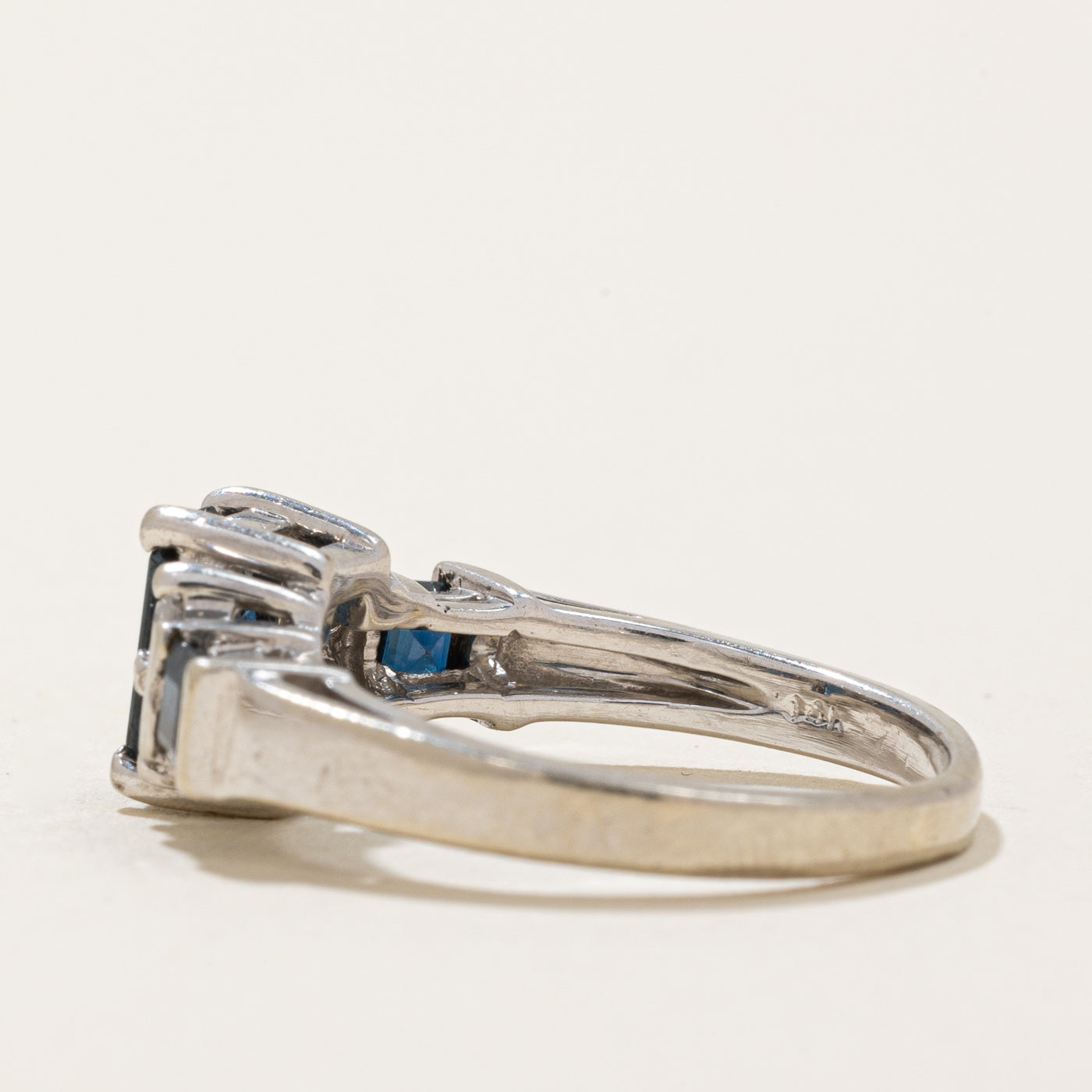 1.25ctw Sapphire & Diamond Ring for Women, 0.16ctw Diamond Accents, Size 5.75 - Elegant Engagement, Wedding & Anniversary Jewelry Gift