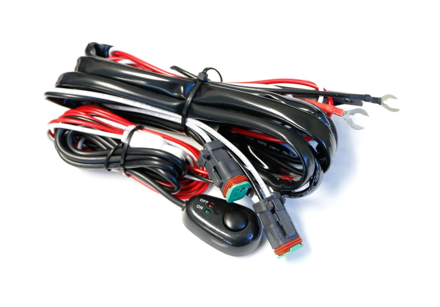 Deutsch DT DTP Connectors Relay Harness Wire Kit with LED ON/OFF Switch - Heavy Duty Electrical Wiring for Trucks, Trailers & Off-Road Vehicles