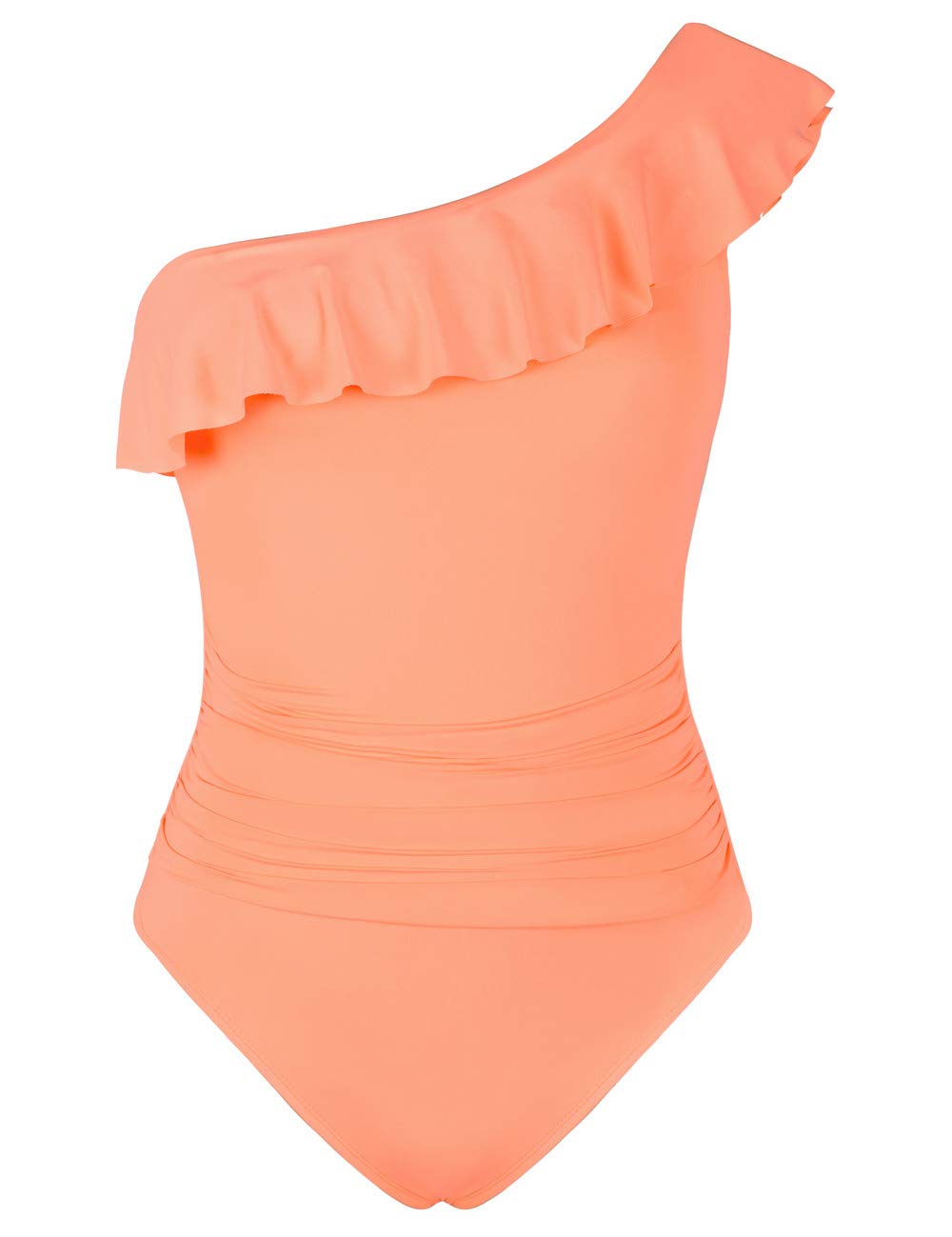 Hilor Women's One Piece Swimsuit Tummy Control Bathing Suit Asymmetric One Shoulder Swimwear - Sexy Beachwear for Pool, Vacation & Summer Activities