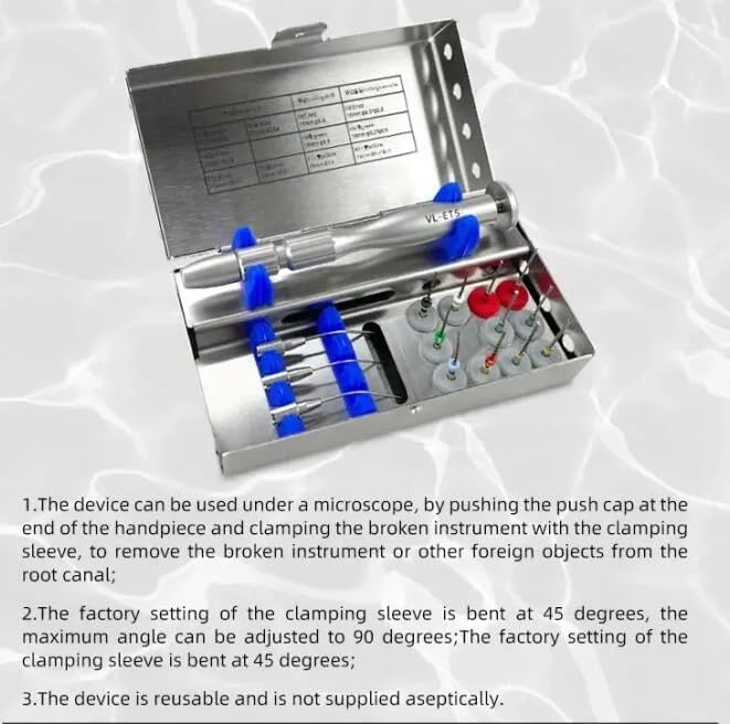 **RCT Broken File Extractor Set - Endodontic File Removal System Kit for Dental Labs (Ideal for Root Canal Retreatment & Broken Instrument Removal)**
