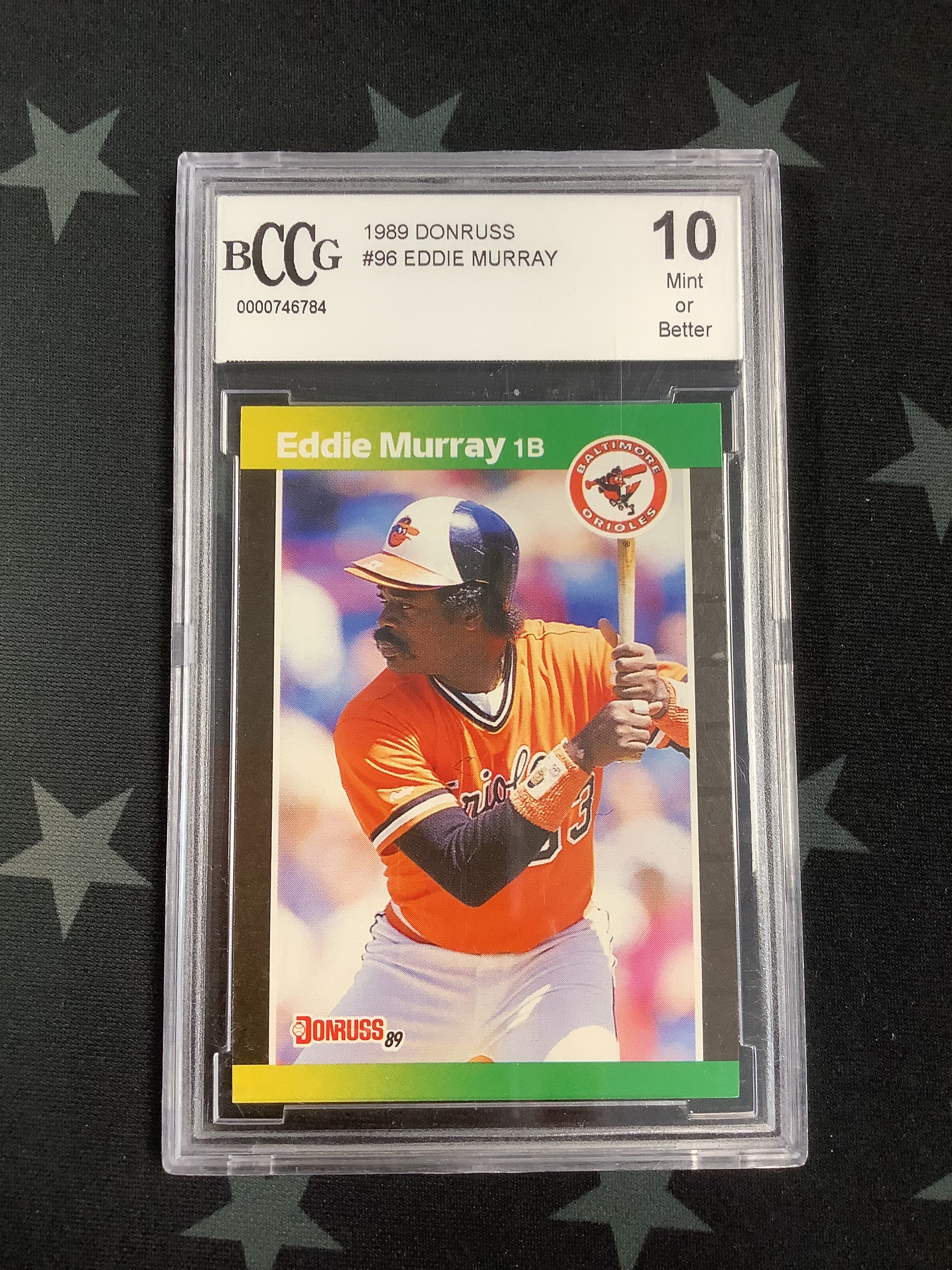 1989 Panini Donruss Eddie Murray #96 BCCG MINT 10 Baseball Card - Collectible Sports Memorabilia for Fans & Investors