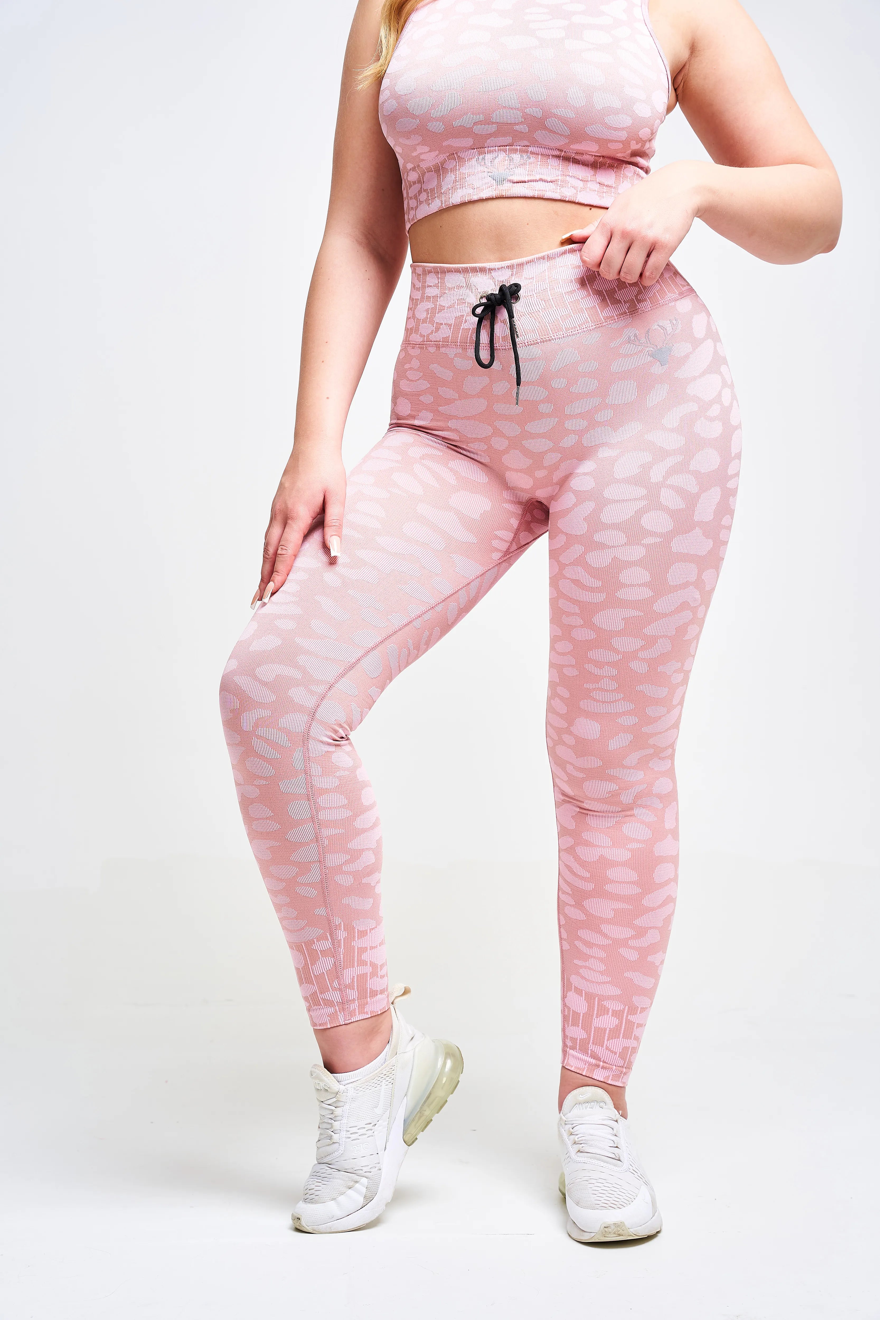 Mystique Eco-Friendly Recycled Leopard Print Leggings - High Waisted Stretchy Yoga Pants for Women (Mink Color) - Perfect for Yoga, Workouts & Casual Wear