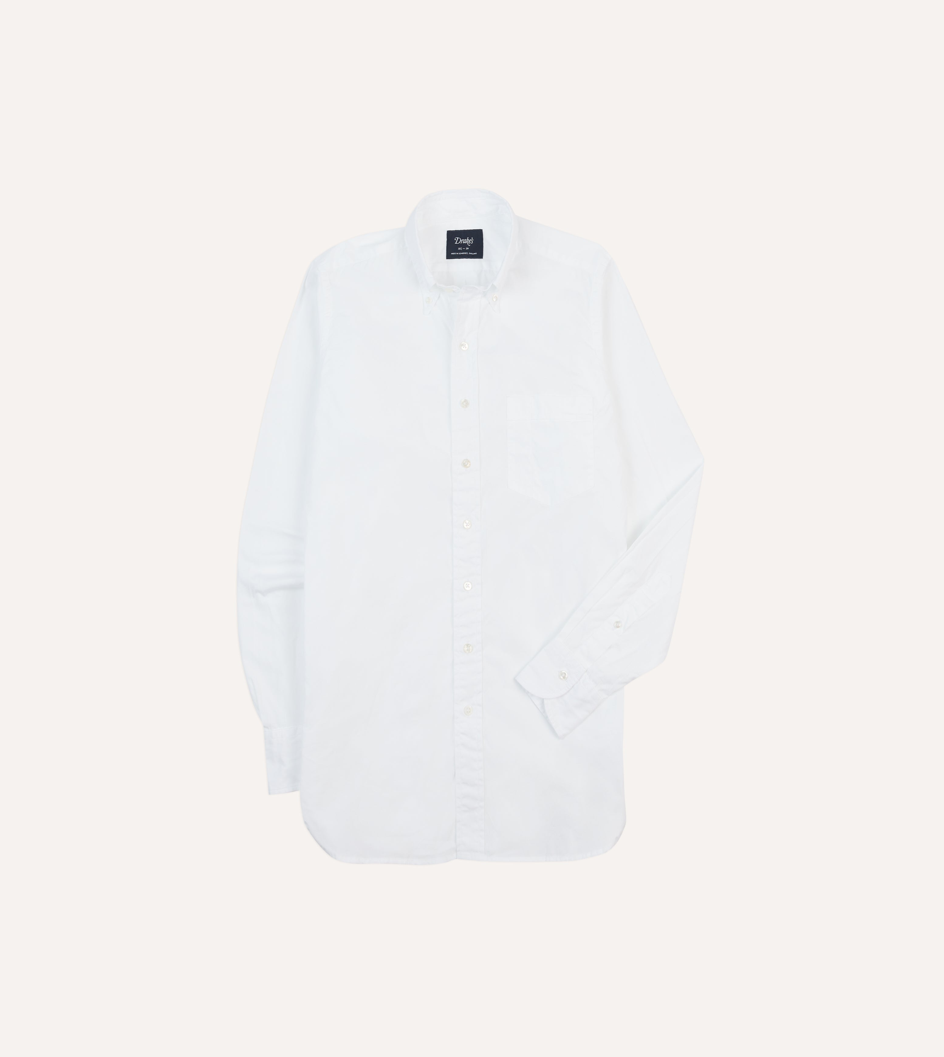Premium White Cotton Pocket Poplin Button Down Shirt for Men - Classic Business Casual & Office Wear