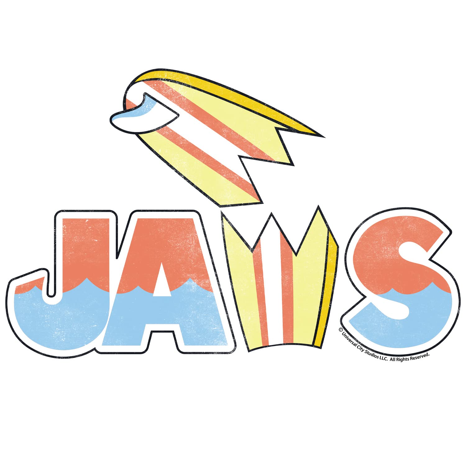Jaws Movie Broken Surfboard Youth Short Sleeve Graphic T-Shirt - Cool Shark Themed Tee for Beach, Surfing & Movie Fans