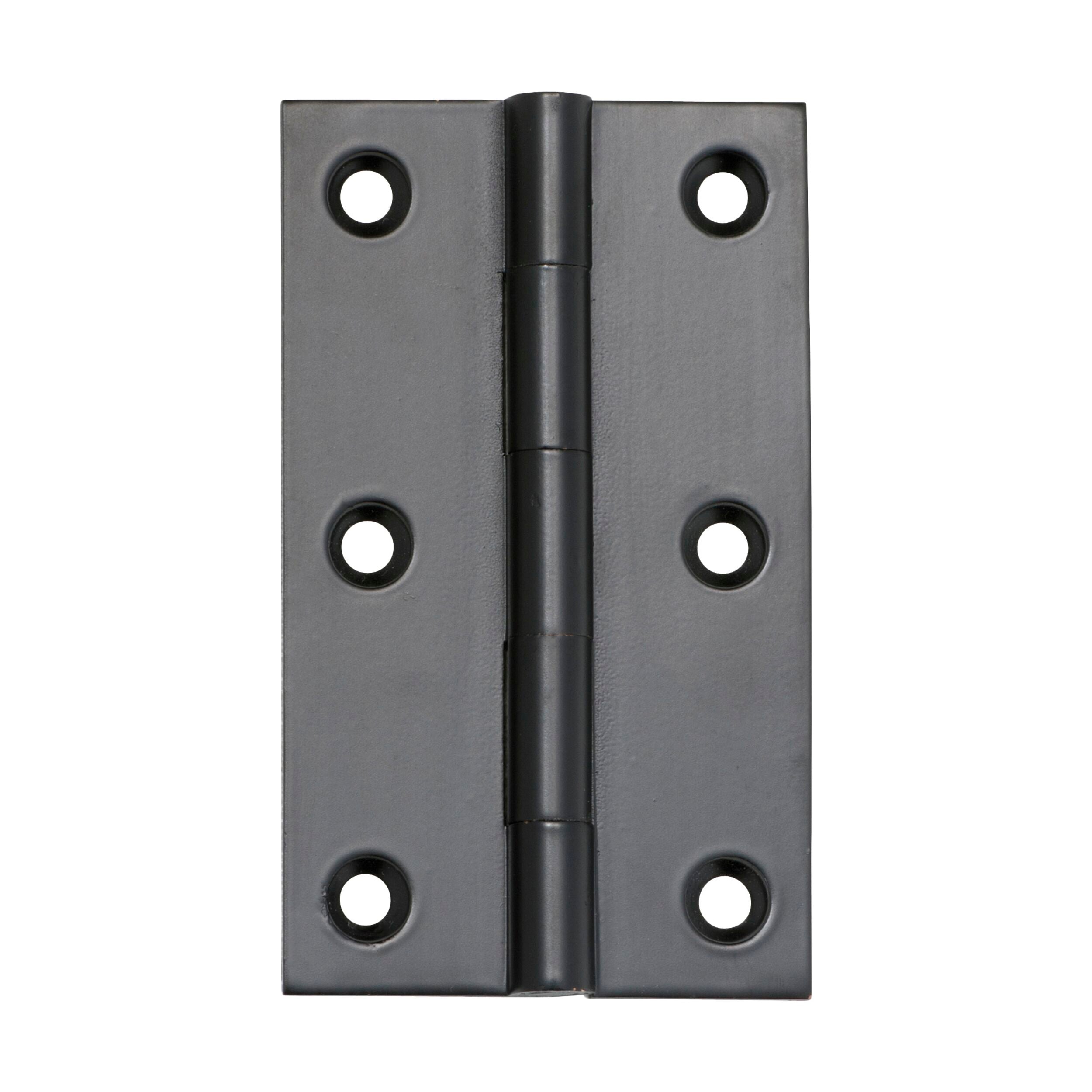 2970 Hinge Fixed Pin Matte Black H89xW50mm - Heavy Duty Cabinet Door Hinges for Kitchen, Bathroom, and Furniture Installation