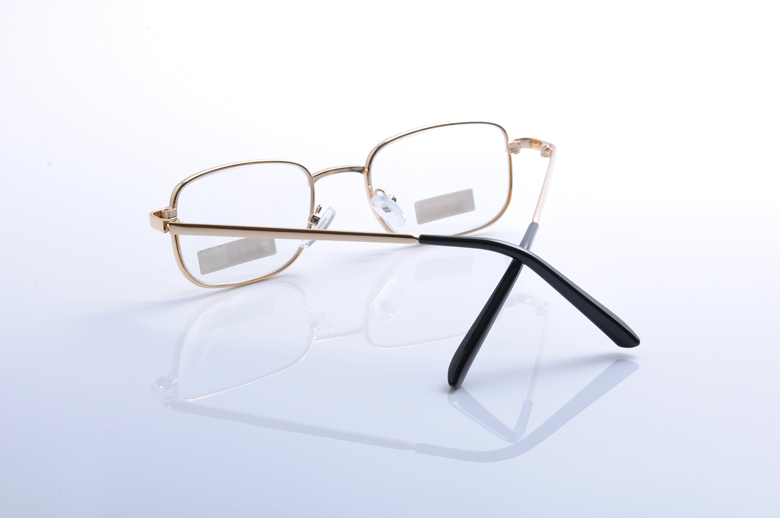 Premium Metal Full Rim Reading Glasses for Men & Women - Lightweight Comfort for Reading, Working & Computer Use