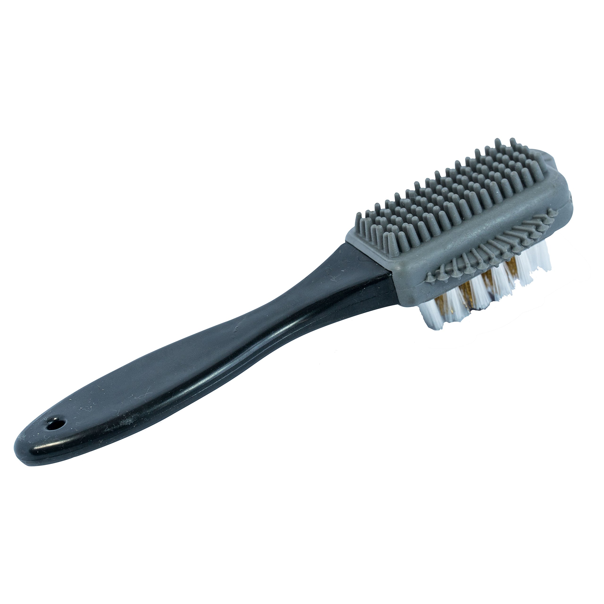 Cadillac Premium 4-Way Boot Brush Cleaner for Suede & Nubuck Leather Shoes - Multi-Purpose Cleaning Tool for Boots, Sneakers & Dress Shoes - Perfect for Home, Office & Outdoor Use