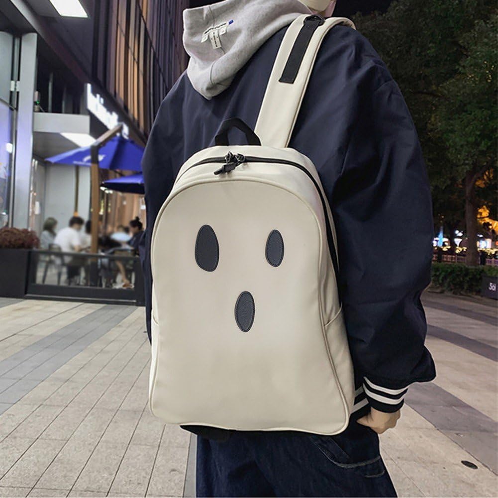 Halloween Ghost Backpack for Girls & Women - Cute Mini Shoulder Bag for Teens, Daypack for Travel, Party, Beach & School | Perfect Costume Accessory & Everyday Use