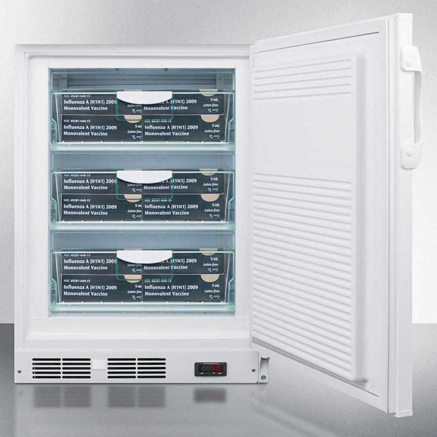 Accucold 24-Inch Wide Built-In All Refrigerator with Interior Basket Drawers - ADA Compliant (Model FF7LWBIVACADA) - Perfect for Kitchens, Offices, and ADA-Compliant Spaces