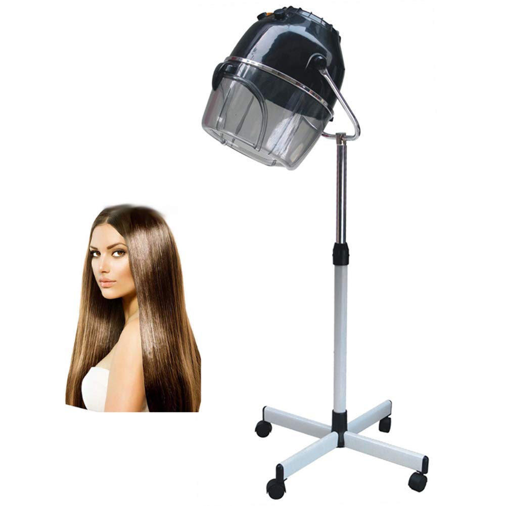 Professional Salon Hair Dryer Hood with Adjustable Timer - Portable Stand Floor Hairdryer for Styling & Drying - Black | Perfect for Home Salon, Hairdressers & Beauty Professionals