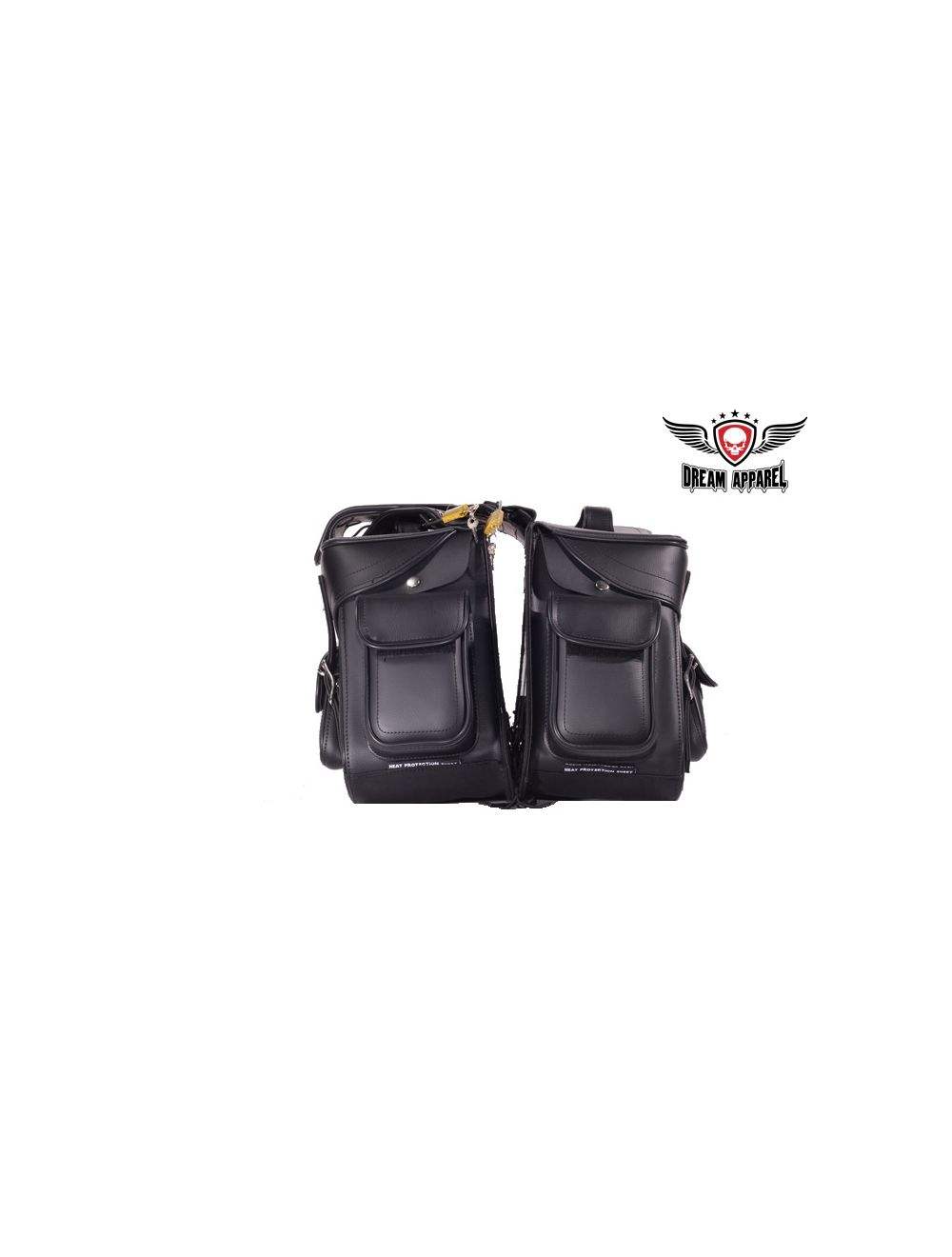 Durable PVC Saddlebag 4085 - Waterproof Motorcycle Saddle Bags for Harley, Cruiser & Touring Bikes - Perfect for Road Trips & Daily Commuting