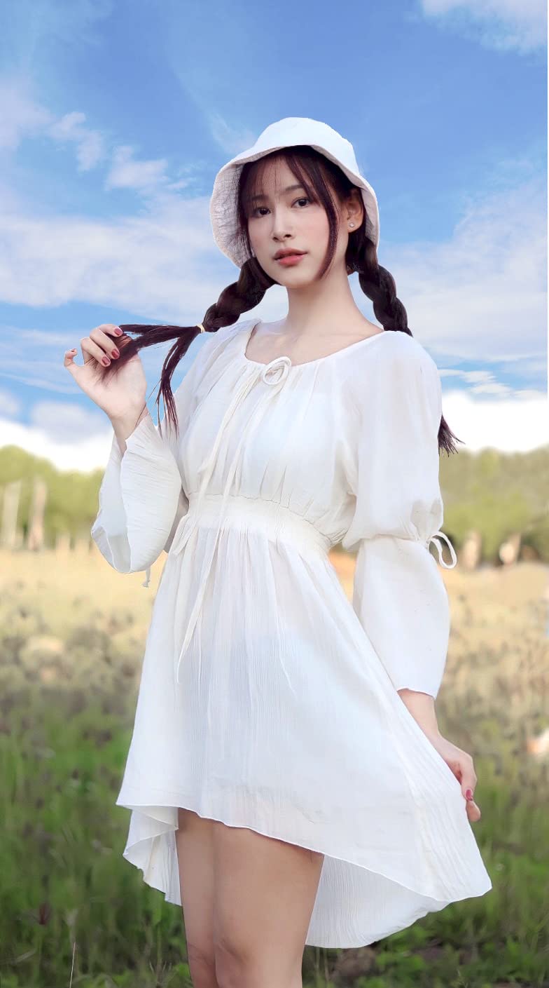 Gypsy Cotton Pull String Sleeve Shirt for Women - Boho Summer Outfits