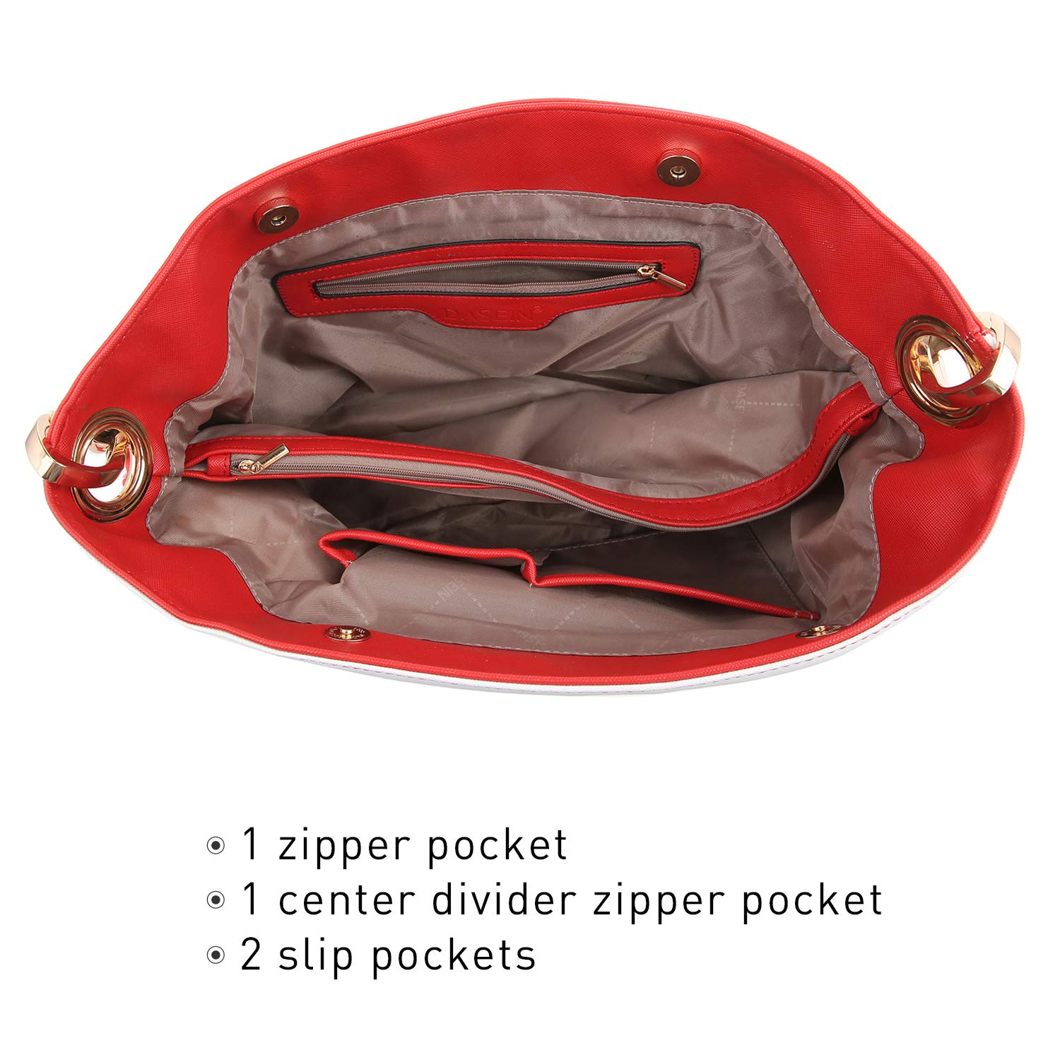 Dasein Women's Hobo Purse - Soft PU Leather Slouchy Shoulder Bag & Top Handle Tote - Perfect for Work, Travel & Everyday Use