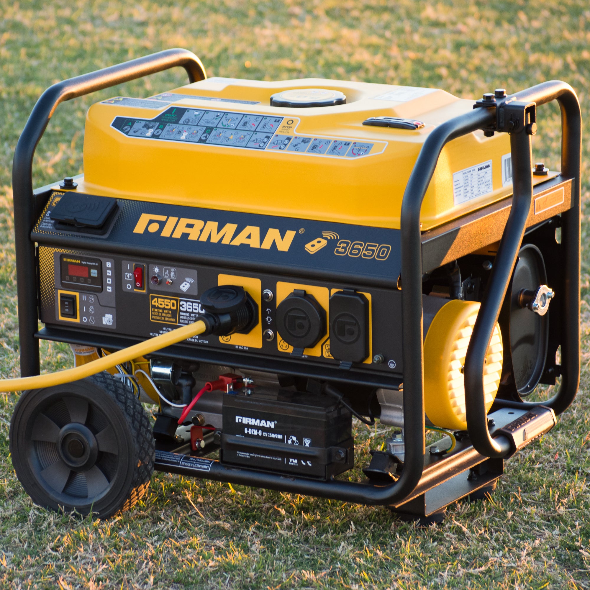 4550W Portable Gas Generator with Remote Start - 120V Power for Camping, Emergencies & Outdoor Activities